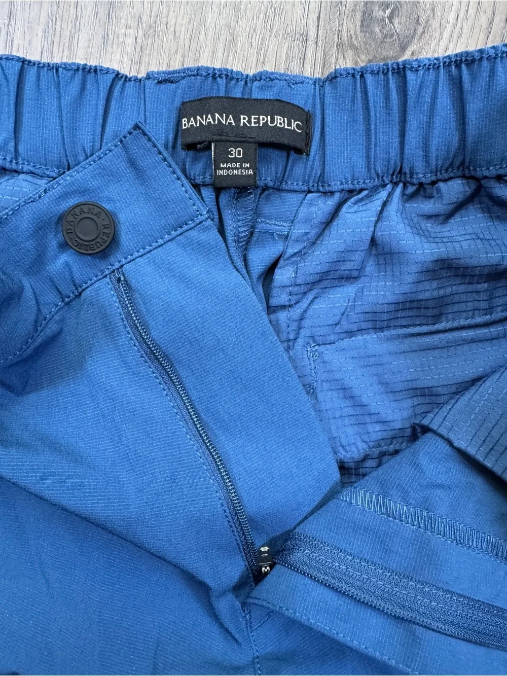 Banana Republic Men's Blue Stretch Shorts Elastic Waist 30